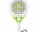Raquette padel NRV SHADOW blanche vue de face — confirmé carbone 18K