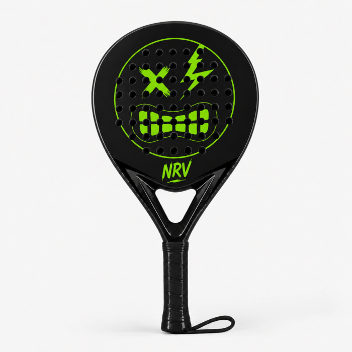 Raquette padel NRV ONE noirhe vue de face — débutant intermédiaire