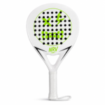 Raquette padel NRV ONE blanche vue de face — débutant intermédiaire