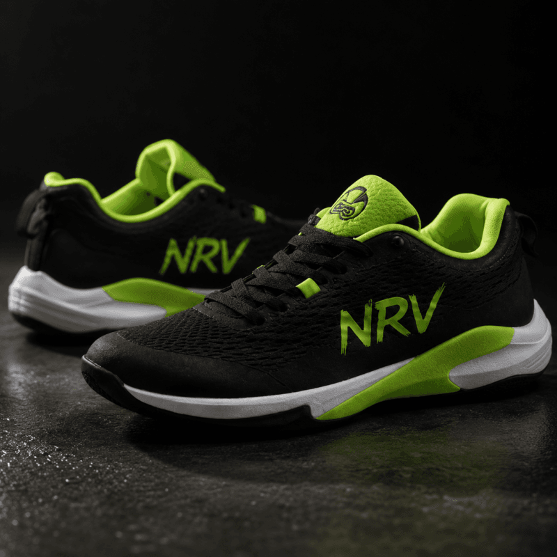 Chaussures de padel NRV noir et vert fluo