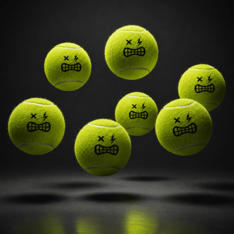 Balles de padel NRV sur fond sombre