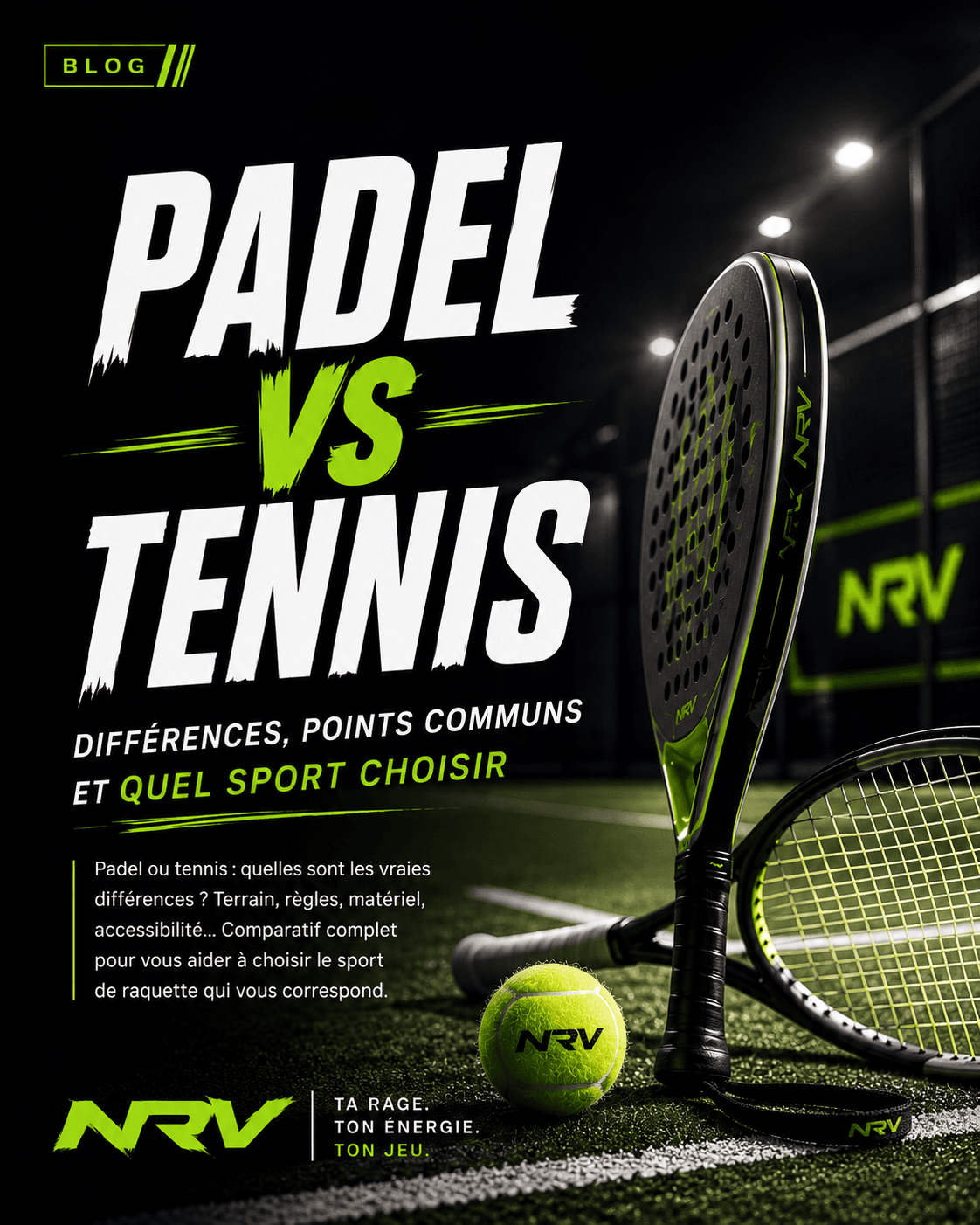 Padel vs Tennis : différences et points communs — NRV Athletics